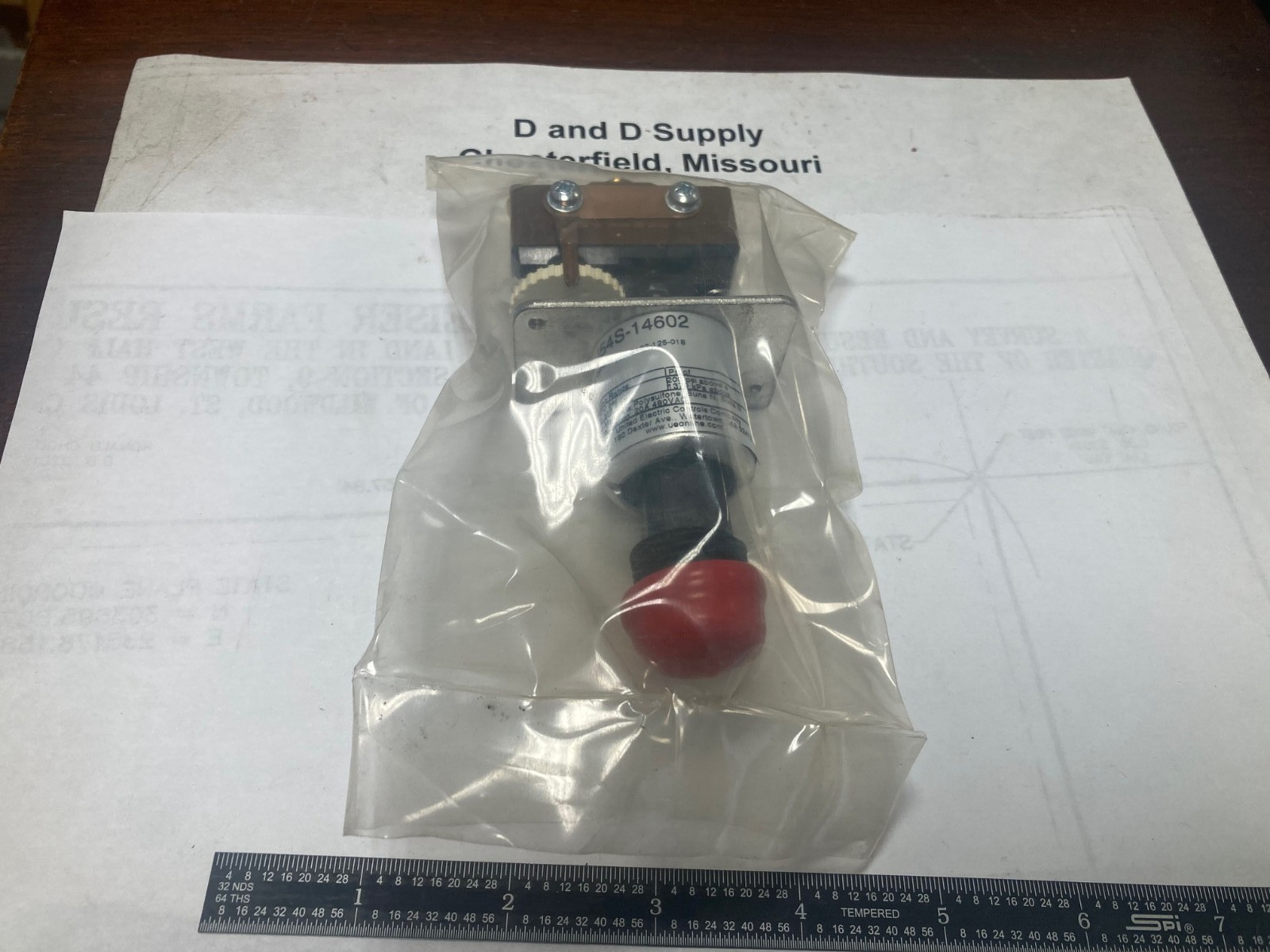 United Electric J54S-14602, Pressure Switch 20A, 480VAC