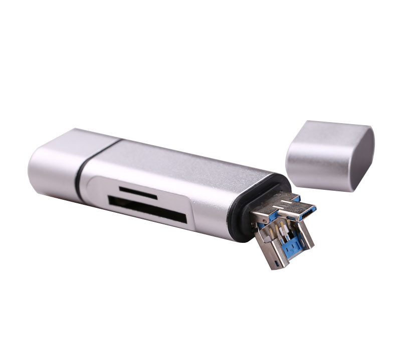 5 in 1 USB3.1 Type C / USB / Micro USB SD SDHC TF Memory Card Reader OTG Adapter