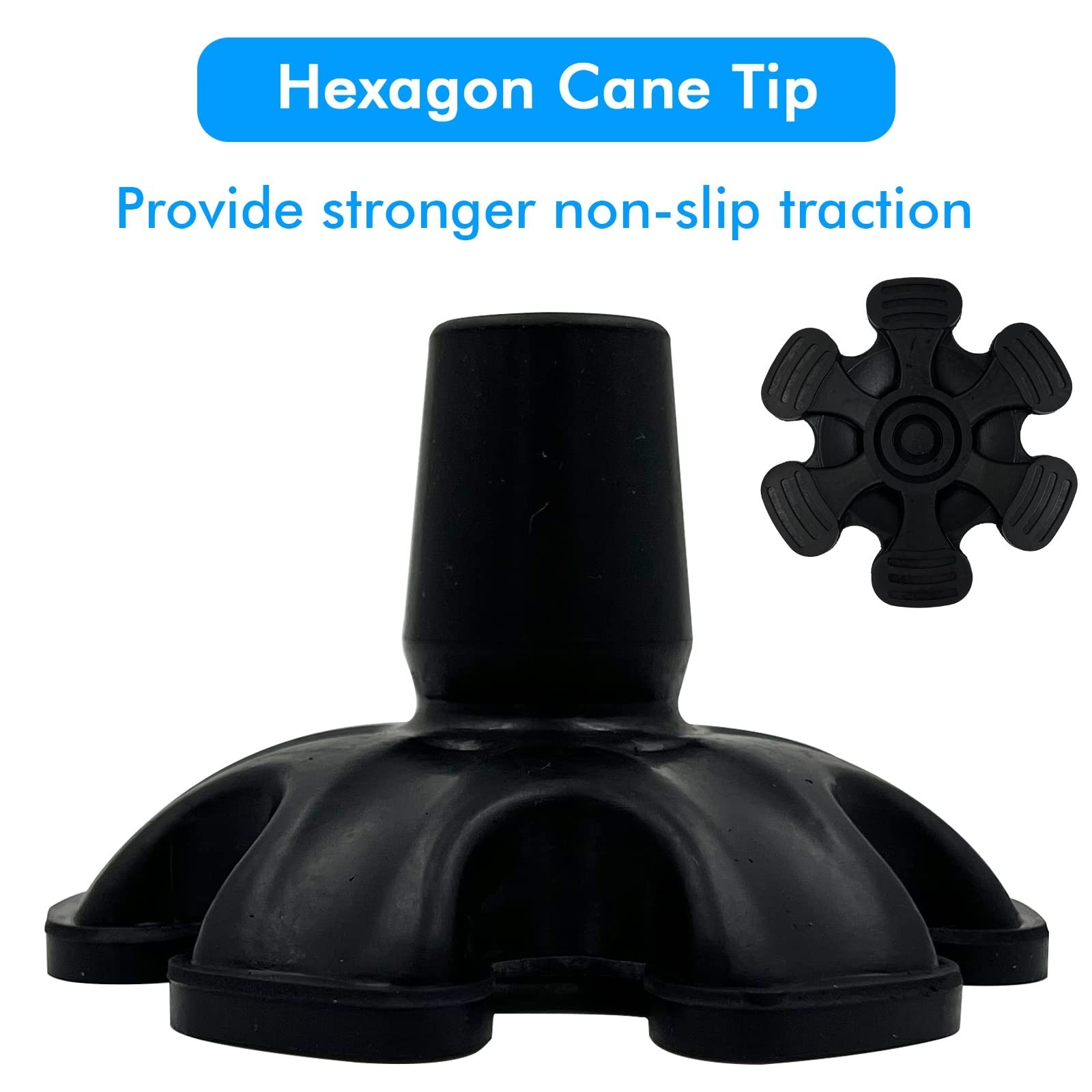 Self Standing 6 Support Feets Base Replacement Walking Canes 3/4 IN