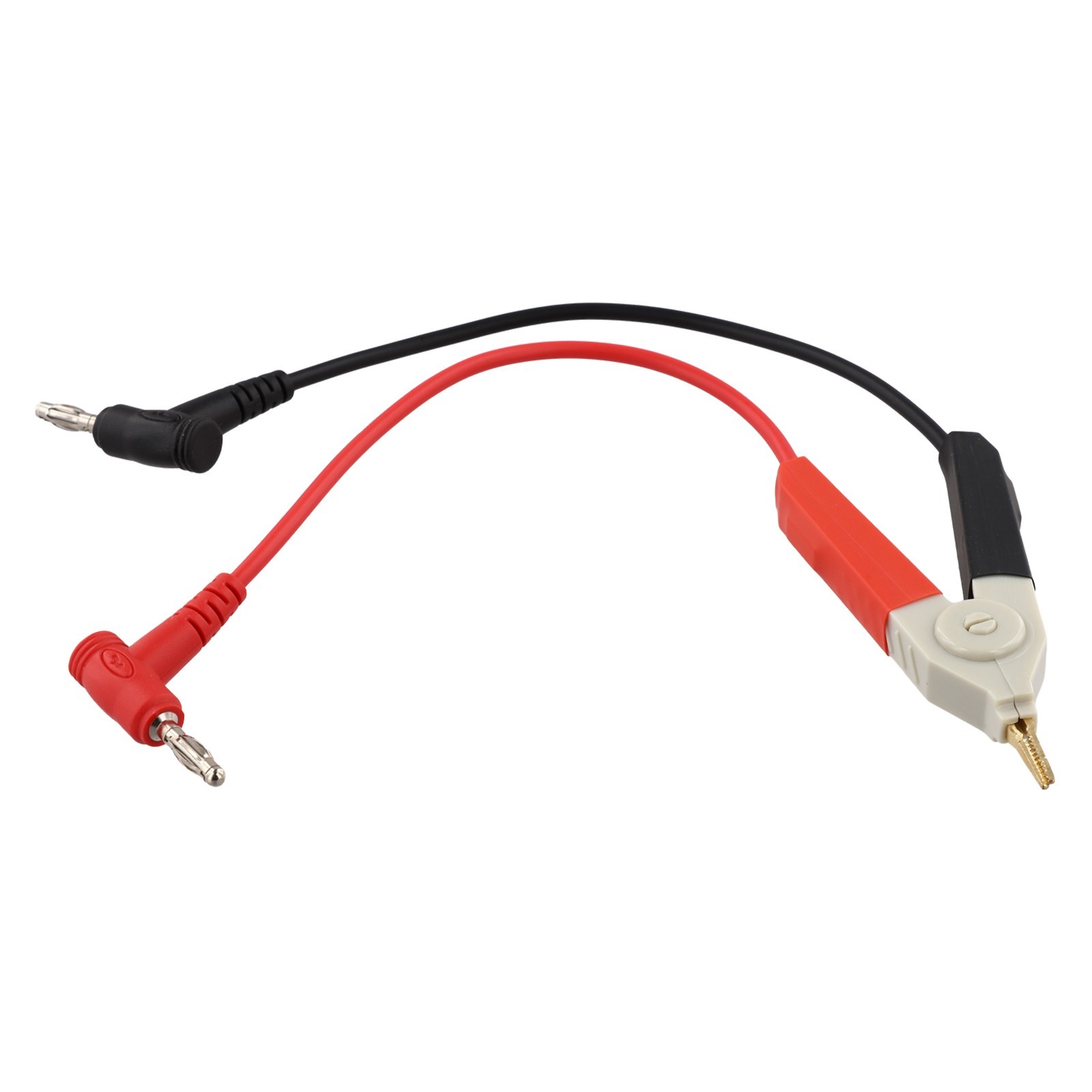 Kelvin Test Clip Patch Test Clip for Capacitor Testing Black and Red Connector