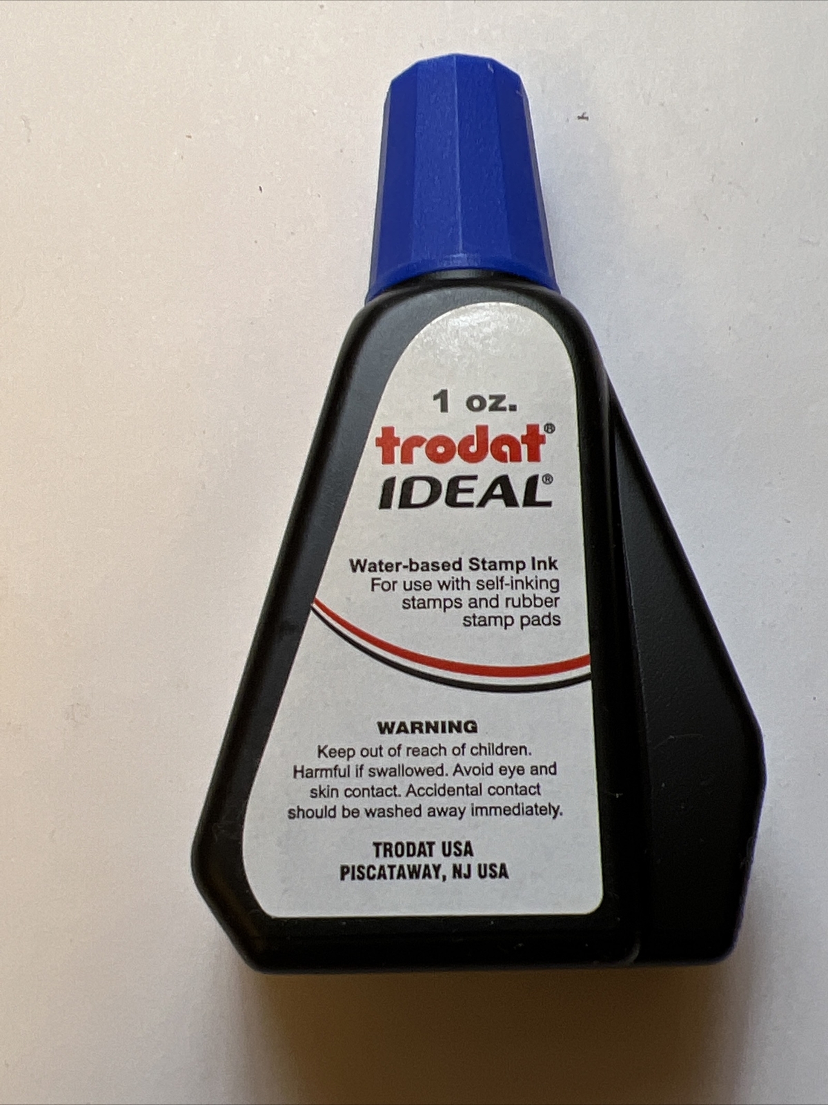 Trodat & IDEAL Refill Stamp Ink, 1 ounce Bottle, Blue INK Trodat Blue Color