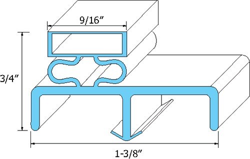 Victory Raetone Magnetic Gasket Grey  25" x 28 1/4" Door Gasket 50600804