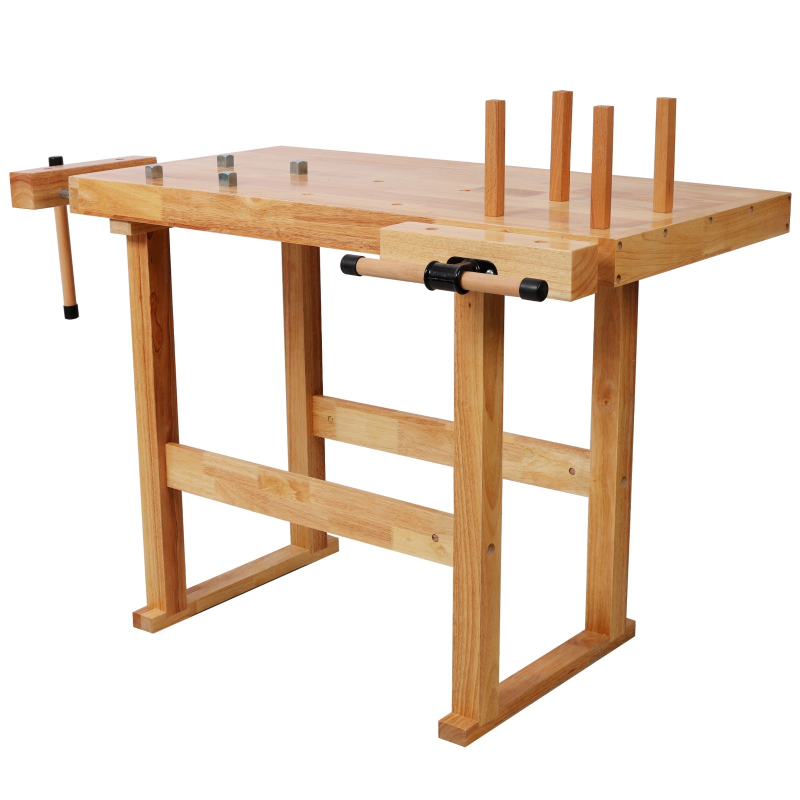 Heavy Duty 40" Wood Workbench 330Lbs Capacity with Adjustable Handle