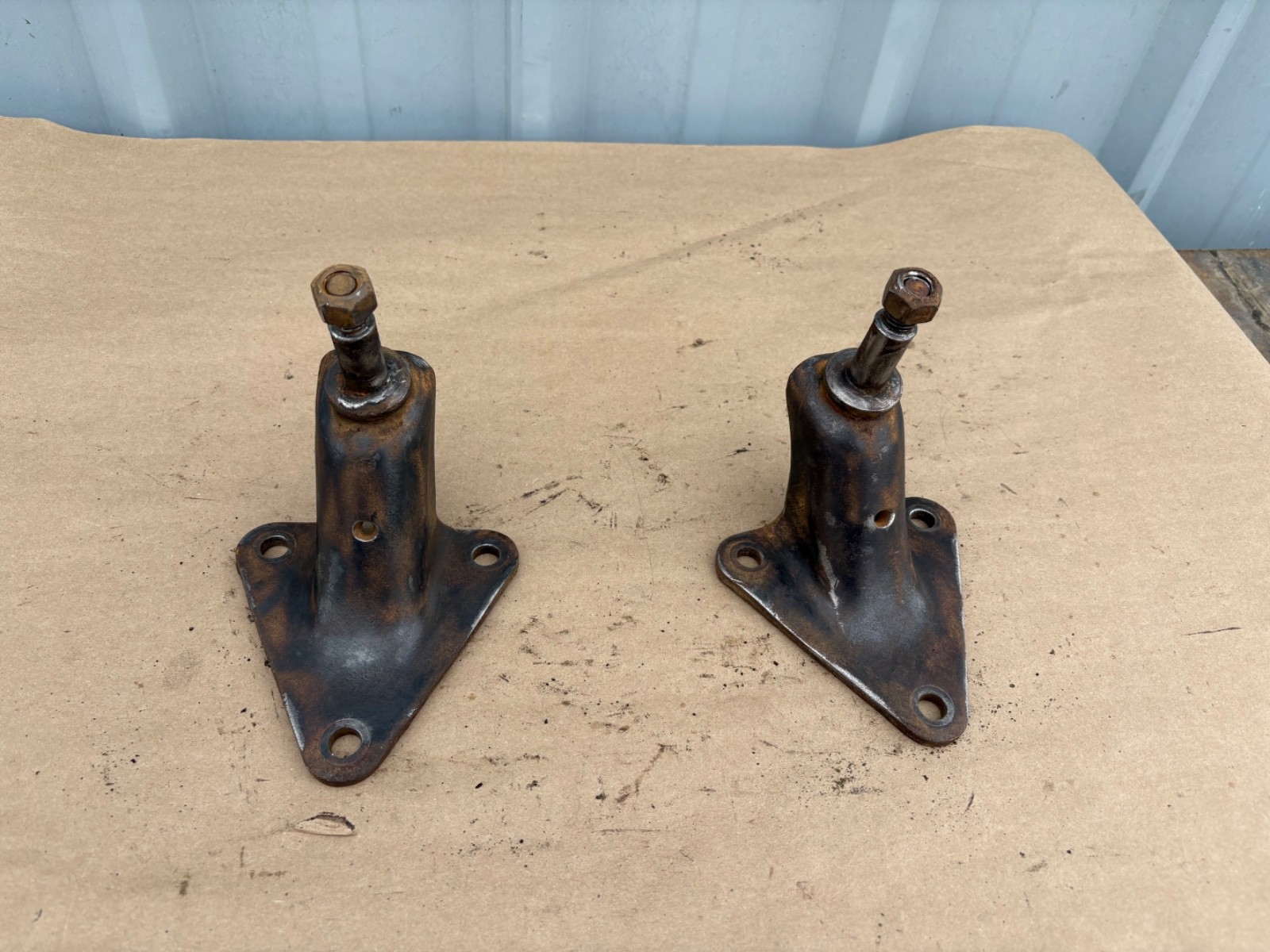 78-79 Ford Bronco OEM Rear Upper Shock Mounts Frame Brackets Pair 1978-1979