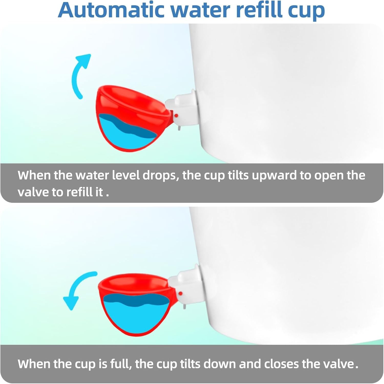 Automatic Chicken Waterer Cups,10 Pack Large Chicken Water Feeder Universal Tee