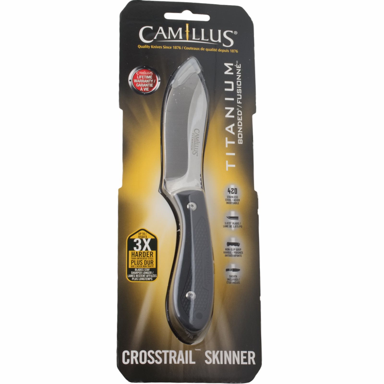 Camillus Western Crosstrail Fixed Blade Knife Full Tang Sheath