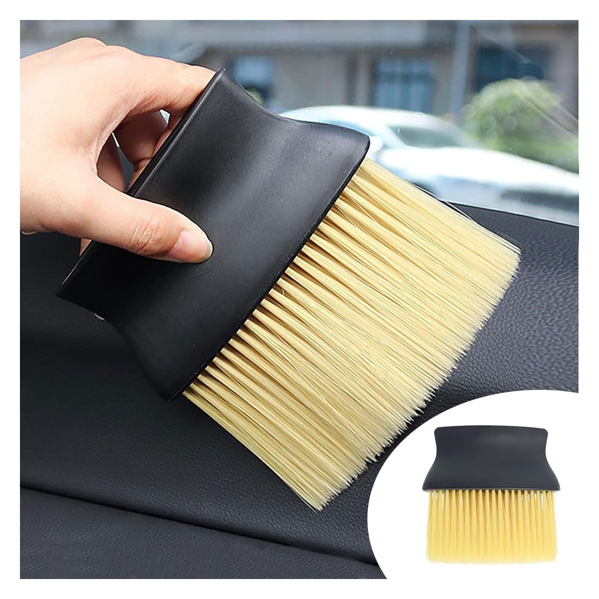 Auto Interior Dust Brush - Soft Bristles Car Duster 1PC, Yellow