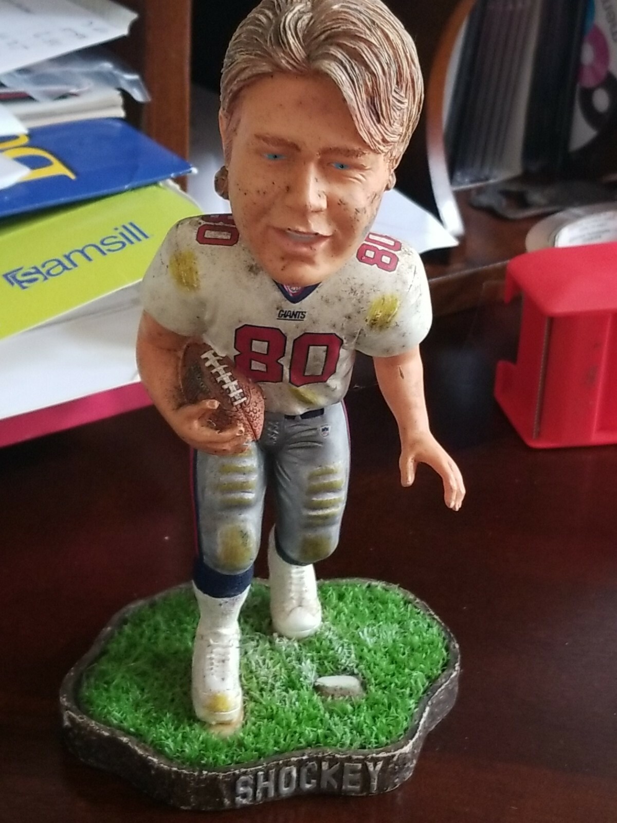 jeremy shockey NO BOX bobblehead bobble head forever legends of the field nfl