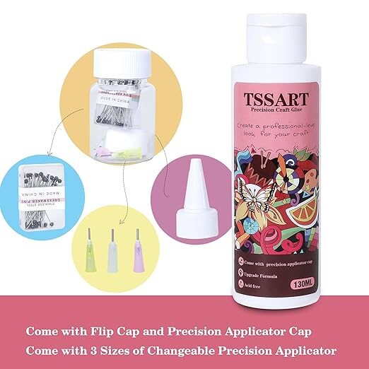Precision Craft Glue Tip Kit 4.4 fl oz 130ML Acid Free Dries Clear Discontinued