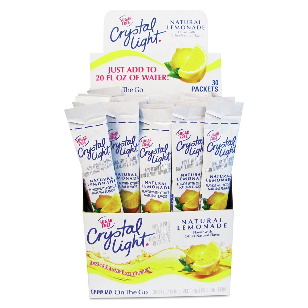 Crystal Light 79600 0.17 oz. Packets Flavored Drink Mix - Lemonade (30/BX) New