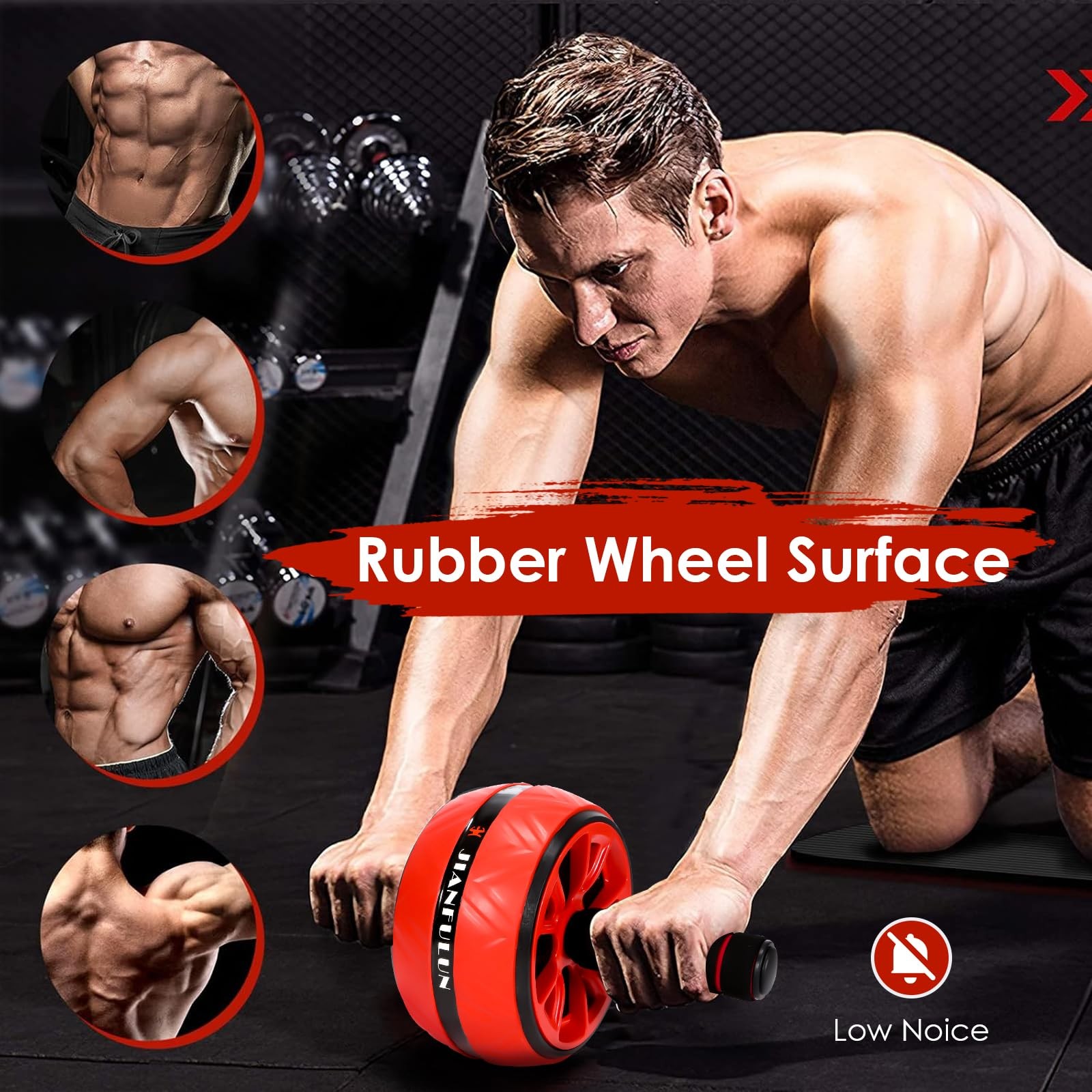 Ab Roller Wheel, Workout Equipment for Abdominal & Core Strength...