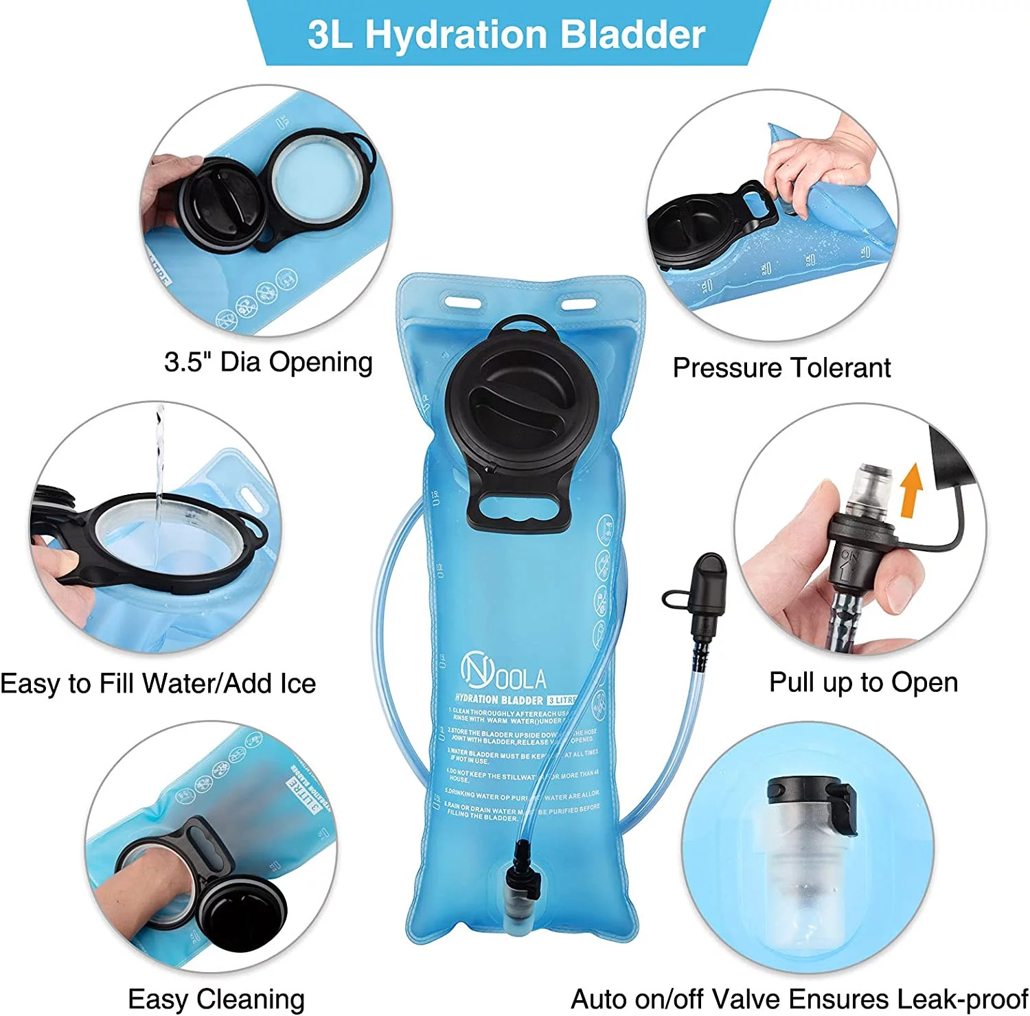 17L Hydration Backpack with 3L TPU Water Bladder, Water Backpack Hydration Pack