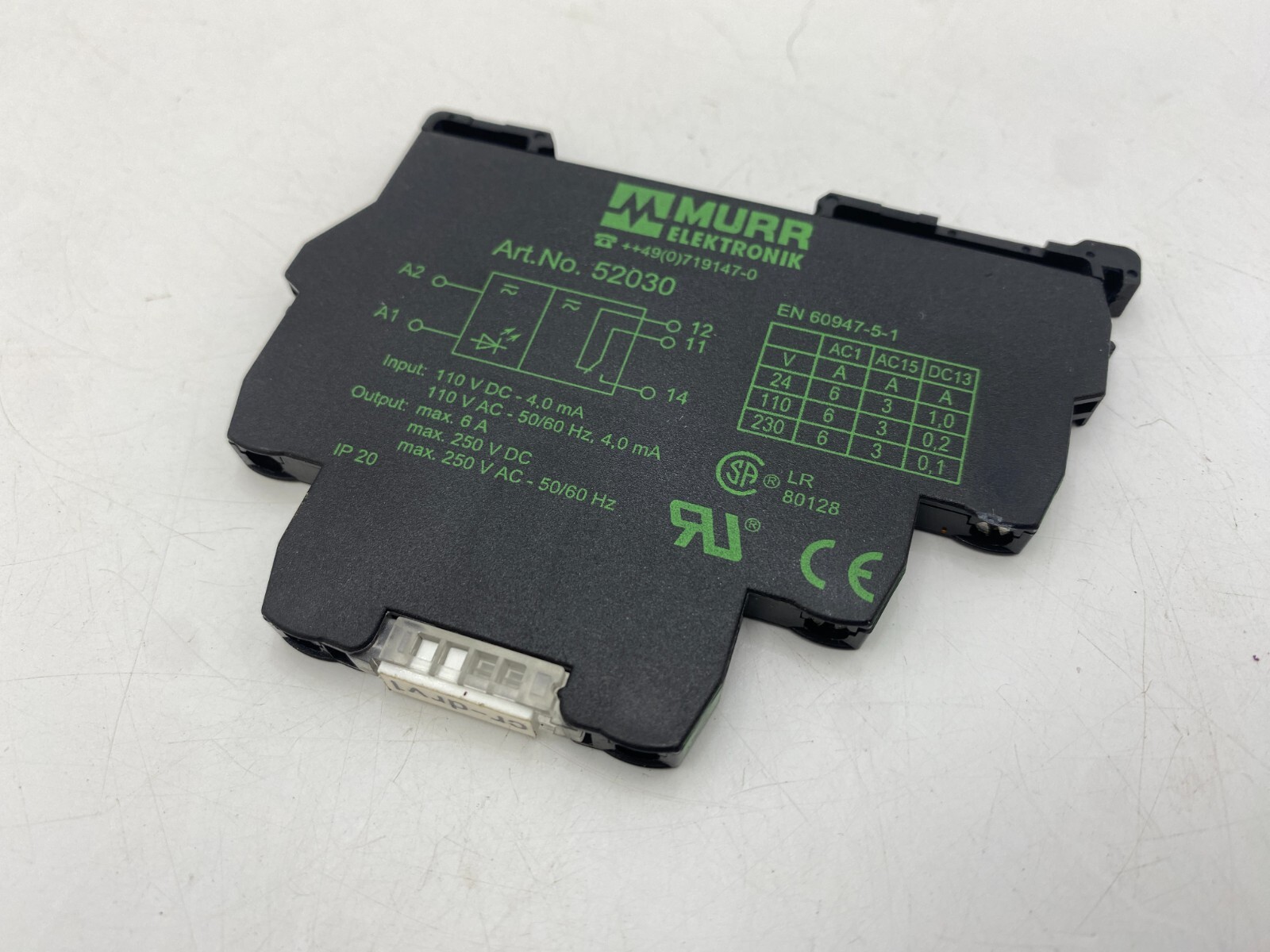 Murr Elektronik 52030 Input Output Module Din Rail Input 110V 4mA Output 6A 250V