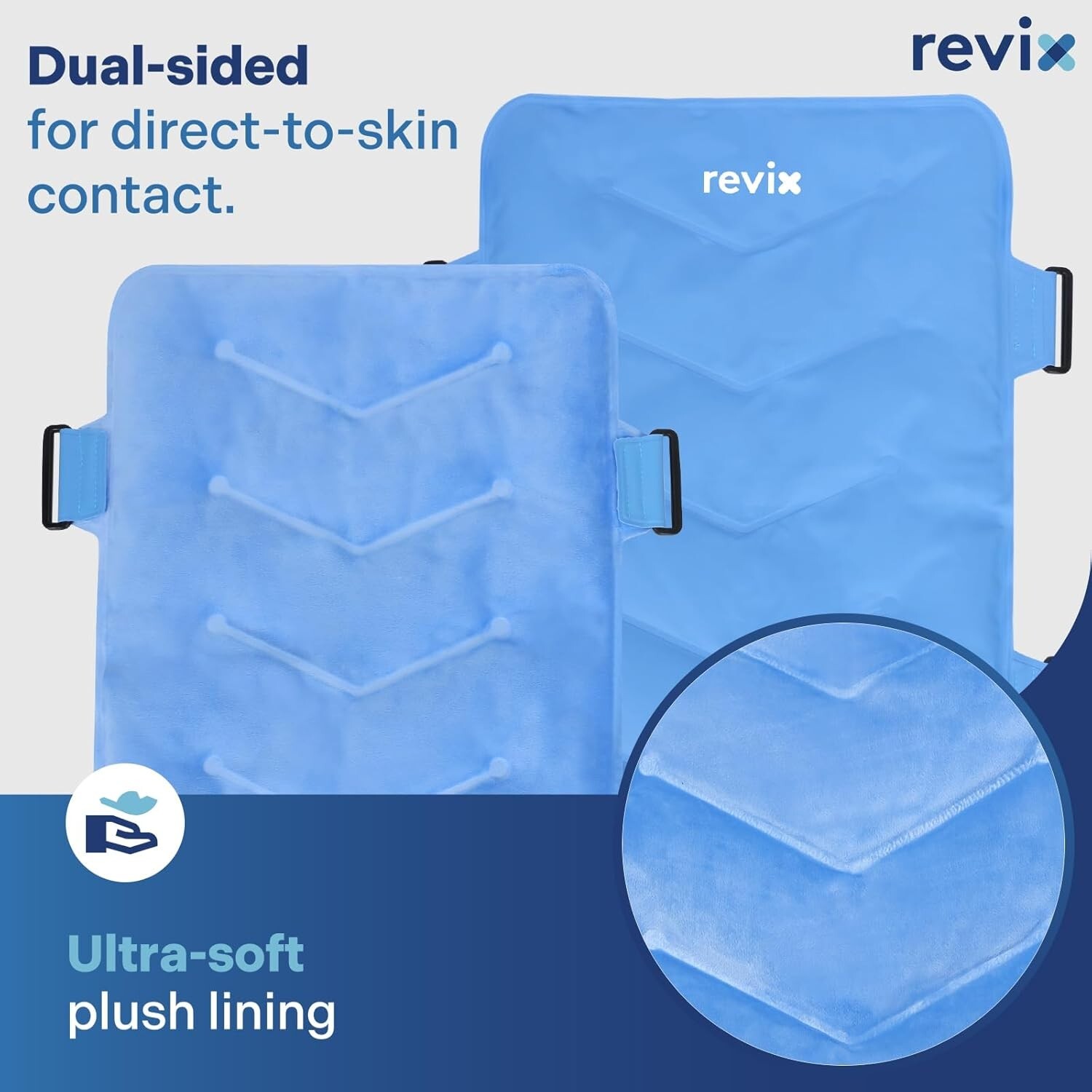 Extra-Large Ice Pack with Elastic Straps for Back Discomfort - Cold Compression