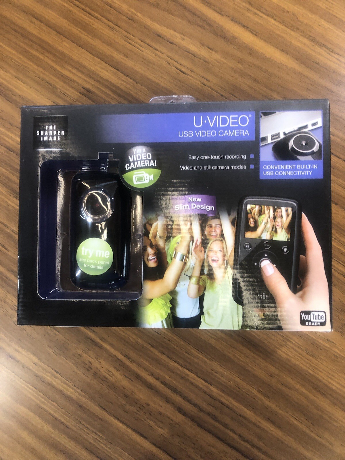 SHARPER IMAGE U-VIDEO RECHARGEABLE USB VIDEO CAMERA BLACK NEW IN BOX
