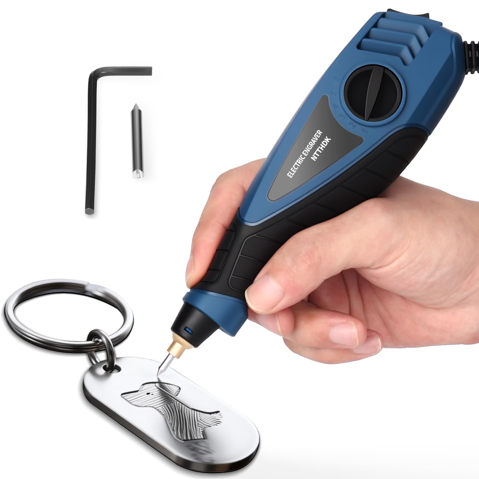 Engraver Pen, 25W 6 Speed Engraving Pen for Metal, Wood, Glass and Plastic, H...