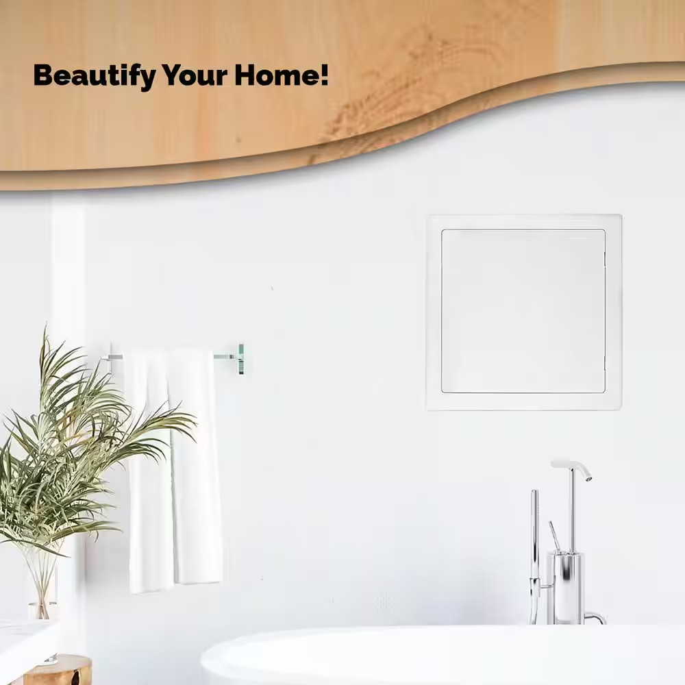 12 In. X 12 In. White Plastic Drywall Access Panel