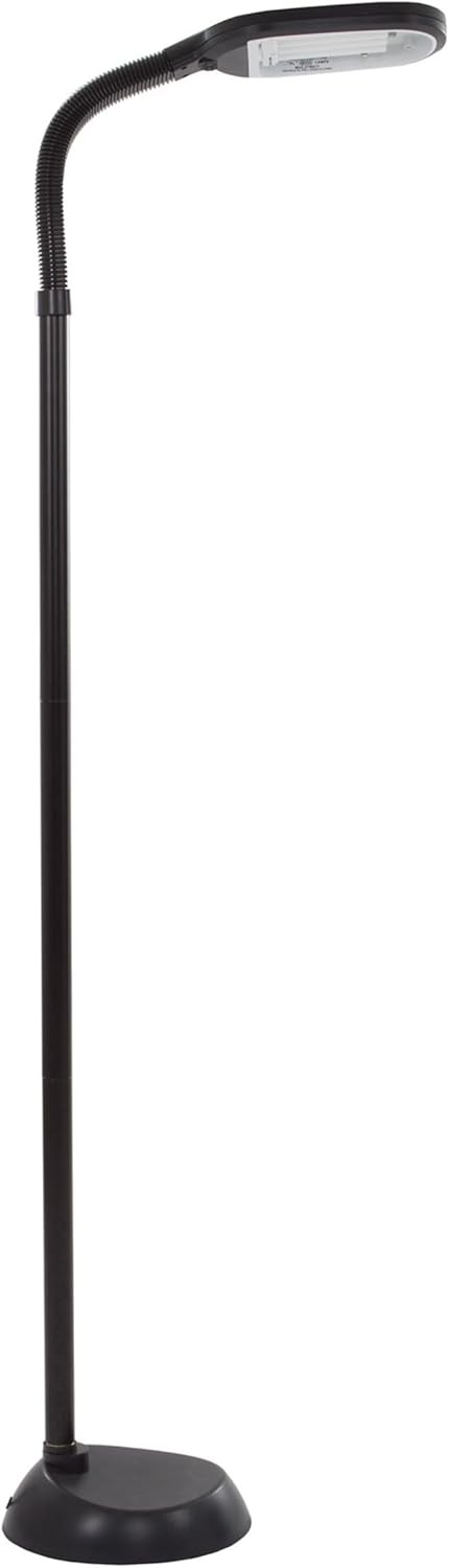 Lavish Home Adjustable Floor Lamp - Full Spectrum Natural 62.5", Black