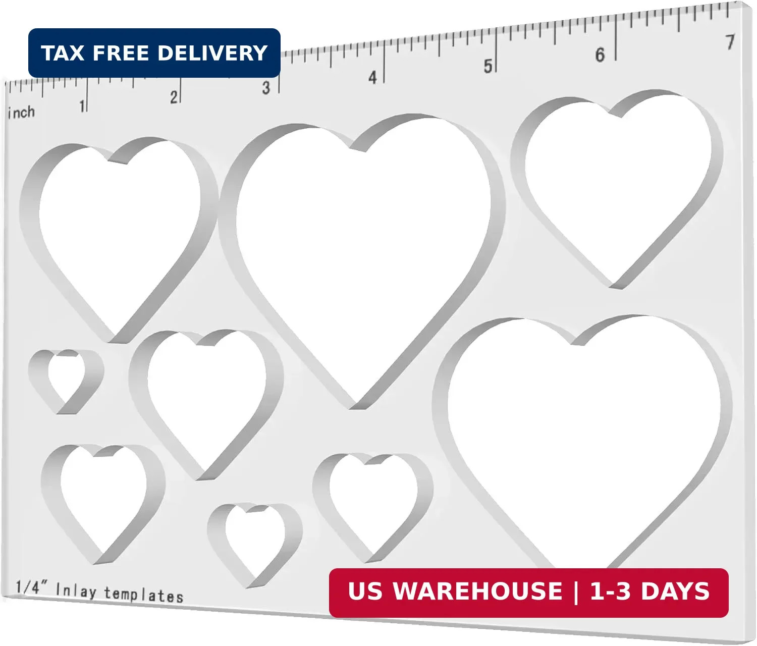 9 in 1 Router Templates for Woodworking Router Jig Template Heart Inlay Template