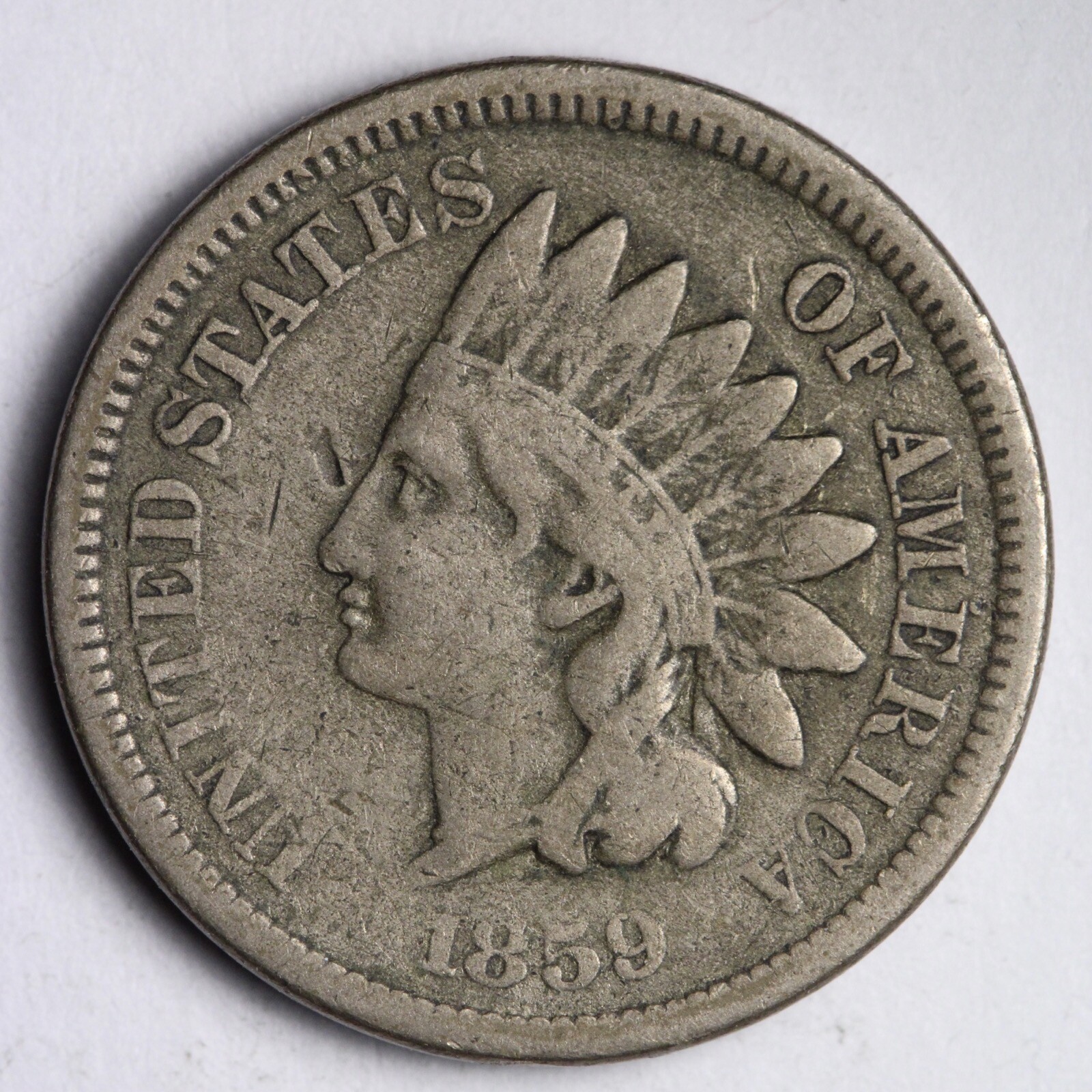 1859 Indian Head Cent Penny CHOICE FINE+ E118 GZF