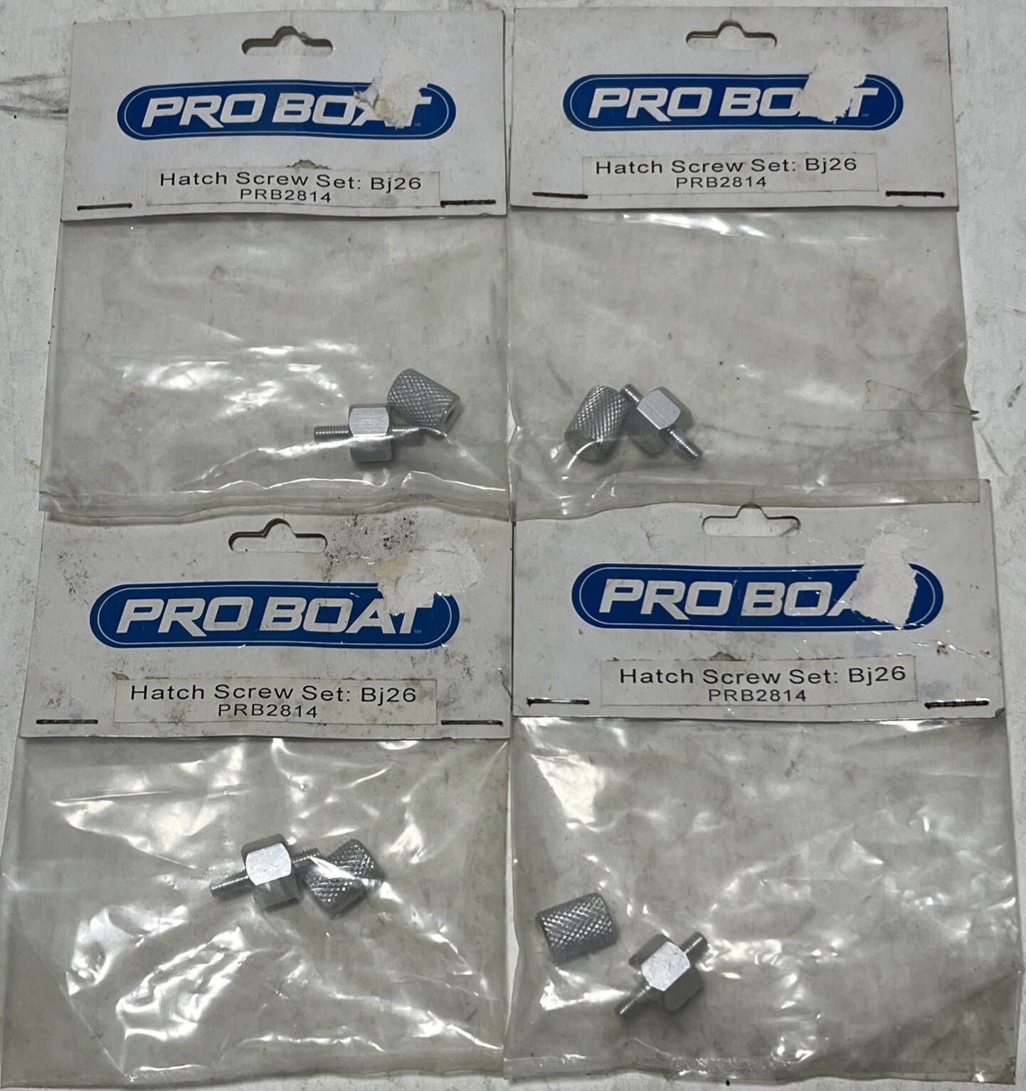 Lot Of 4 Pro Boat Hatch Screw Set BJ26 PRB2814 NOS