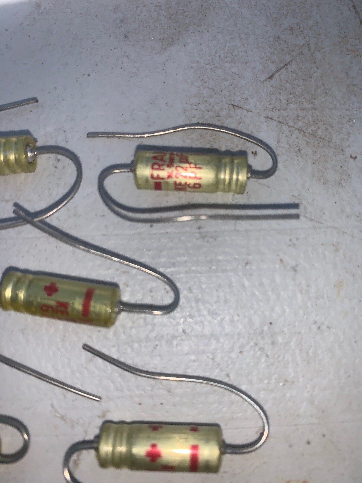 FRAKO 50 Volt KE 22uF Electrolytic Cap’s Axial GPF (M4)Red Mark NOS Qty (5)