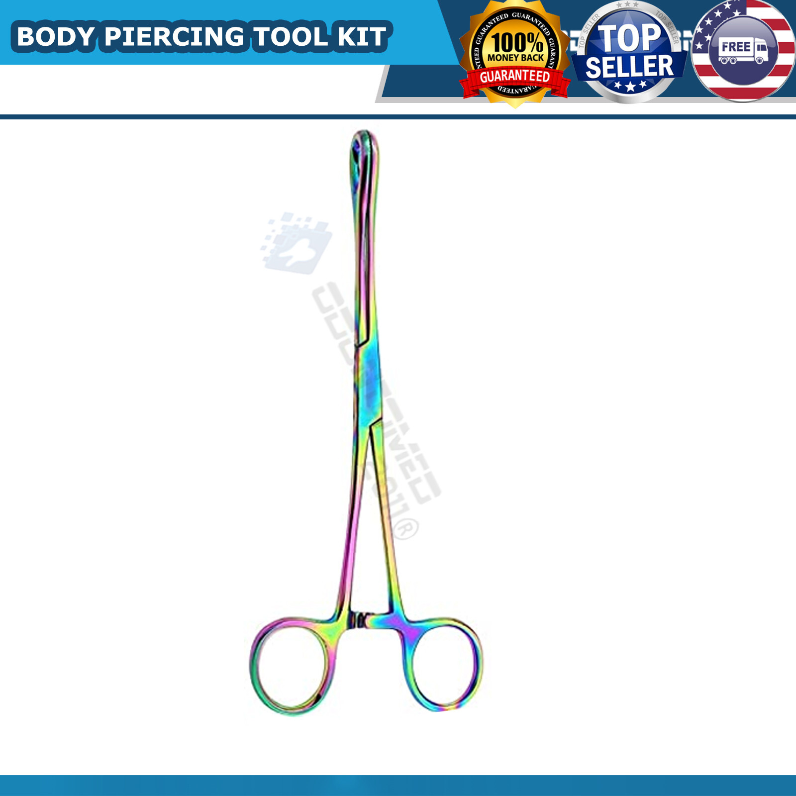 3 SET PROFESSIONAL 7 Body Piercing Instruments Kit Tools Penington Forcep MULTI