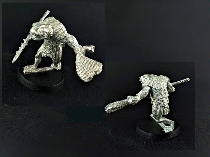 Tsathar  approaching w/Net - Center Stage Miniatures by 5th Field Fantasy Metal
