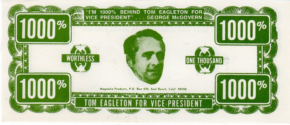 1972 McGovern Eagleton Phoney Money Bill