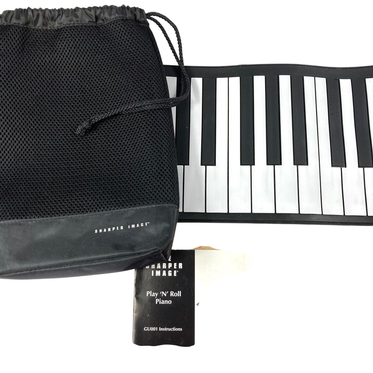 Portable Piano Sharper Image Play N Roll with Power Adapter & Storage Bag GU001