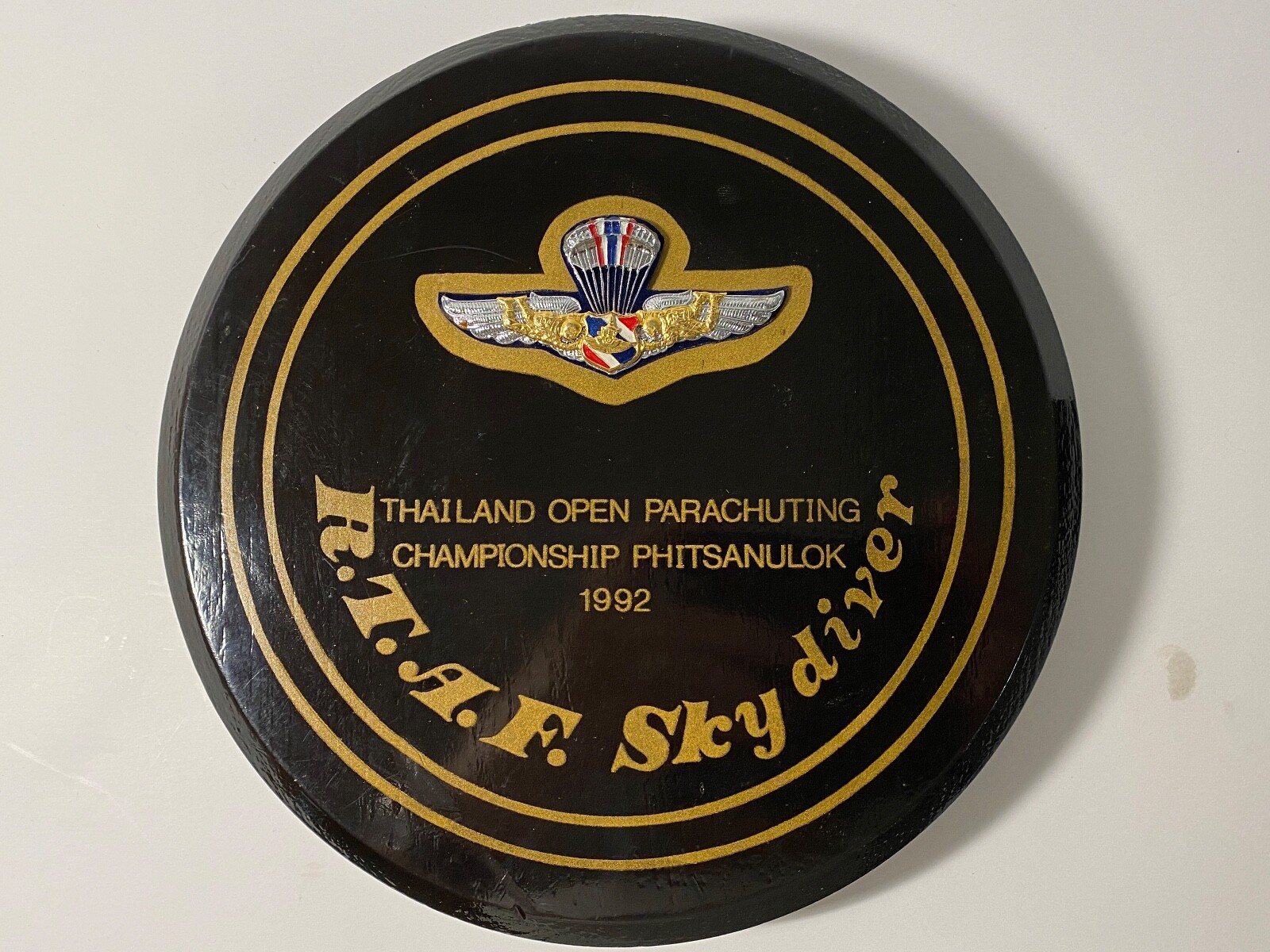 CIRA 1992, THAILAND OPEN PARACHUTING CHAMPIONSHIP, PRESENTATION PLAQUE, AWARD