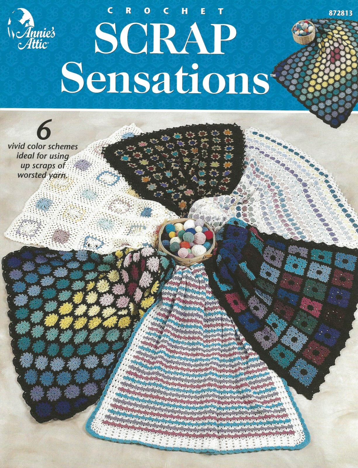 Scrap Sensations Crochet Springtime Shells Heirloom Spider Flower Jeweltone  NEW