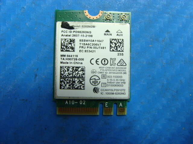 Lenovo IdeaPad Flex 4-1570 15.6" Genuine Wireless WiFi Card 8260NGW 00JT481
