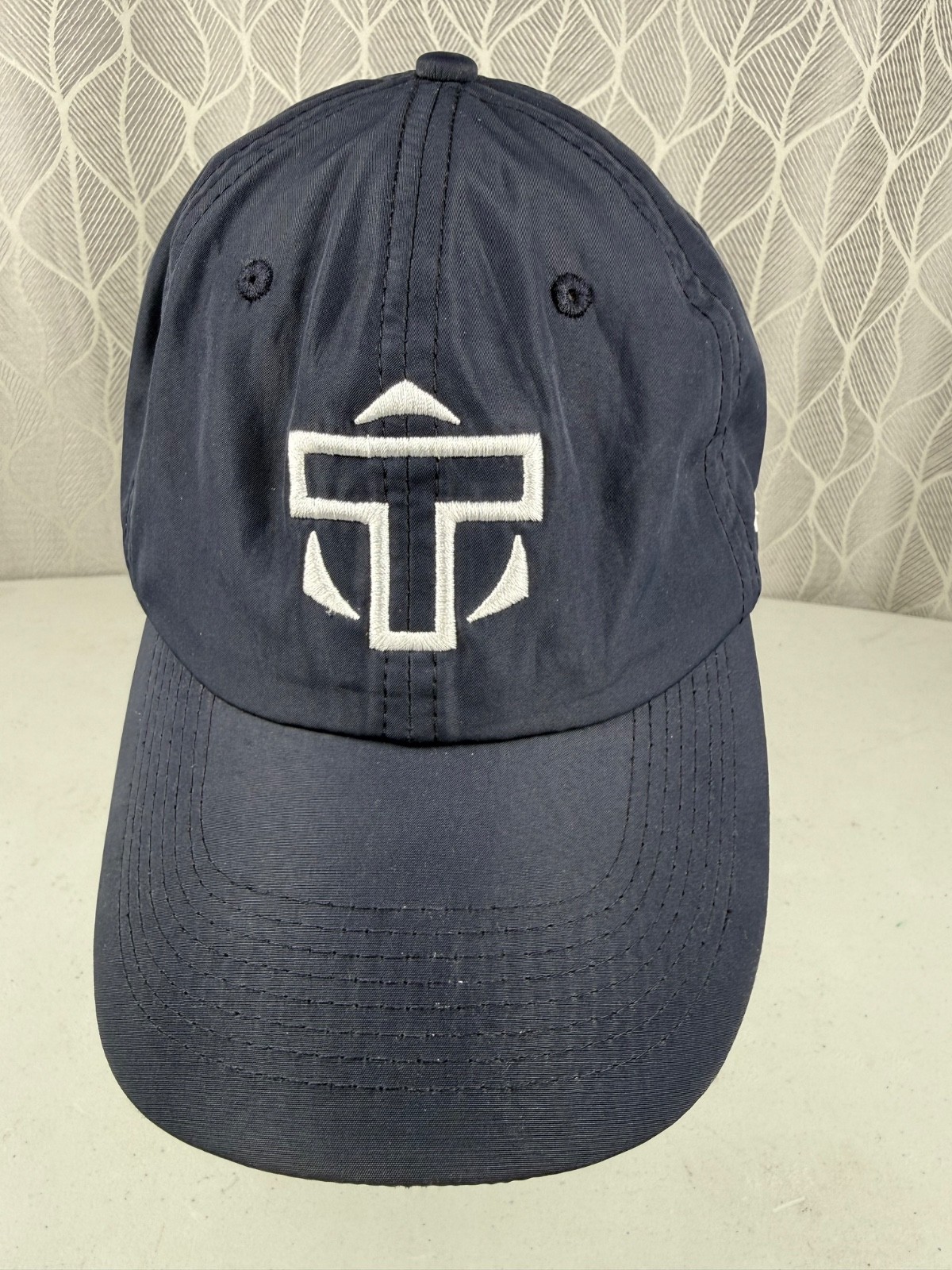 TMPR Pickleball Paddles White Logo on Navy Polyester Hat Cap Hook Loop