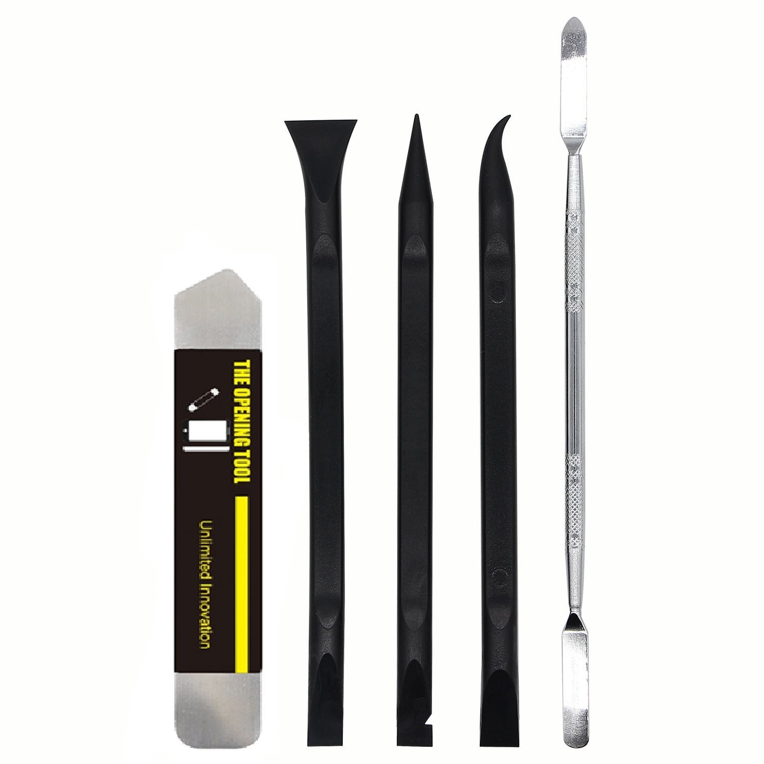 Pry Tool Kit, LIFEGOO Safe Non-Nylon and Ultrathin Steel Screen 5 in 1