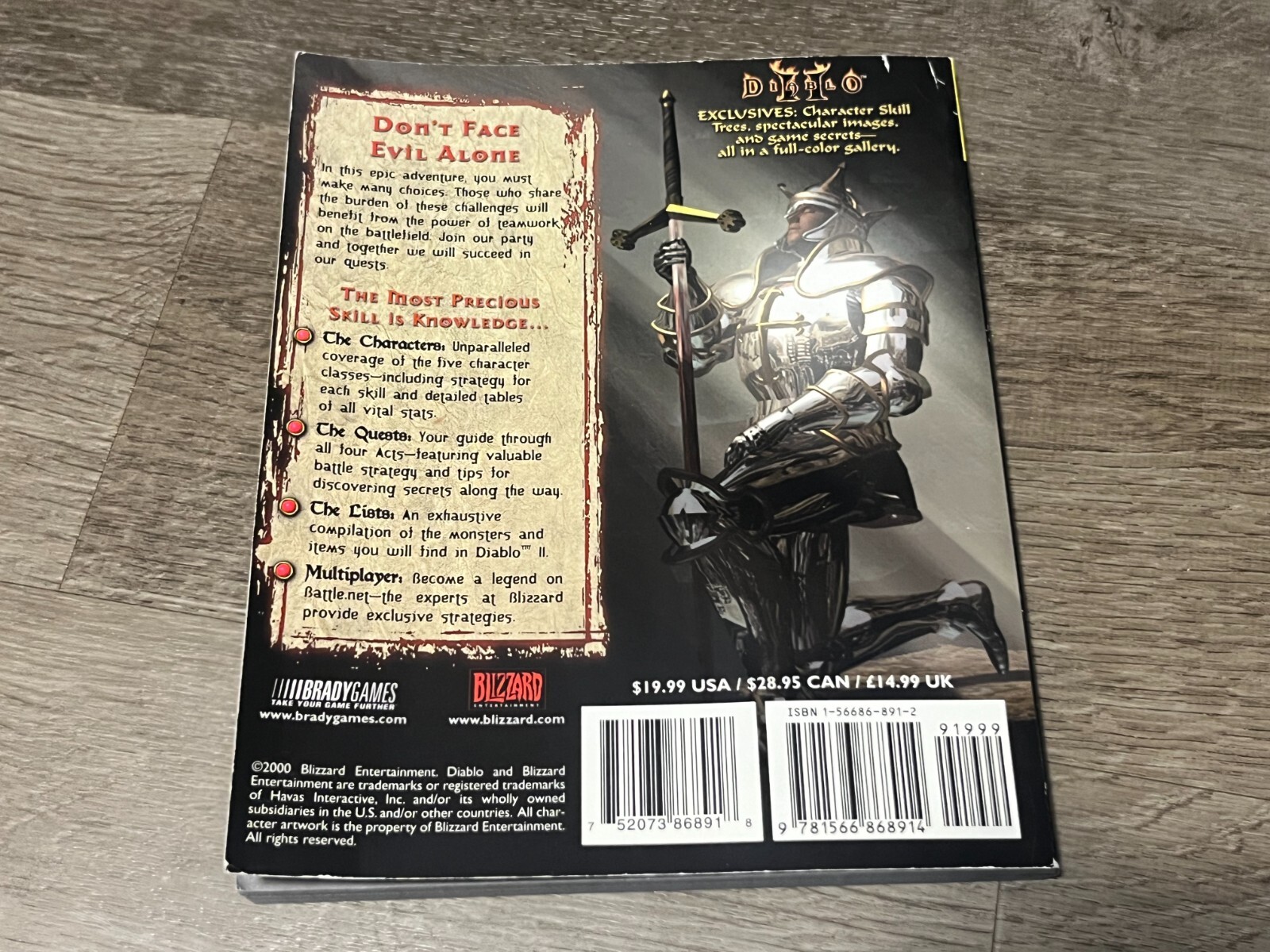 Diablo II Guide Strategy Book Excellent Shape Authentic