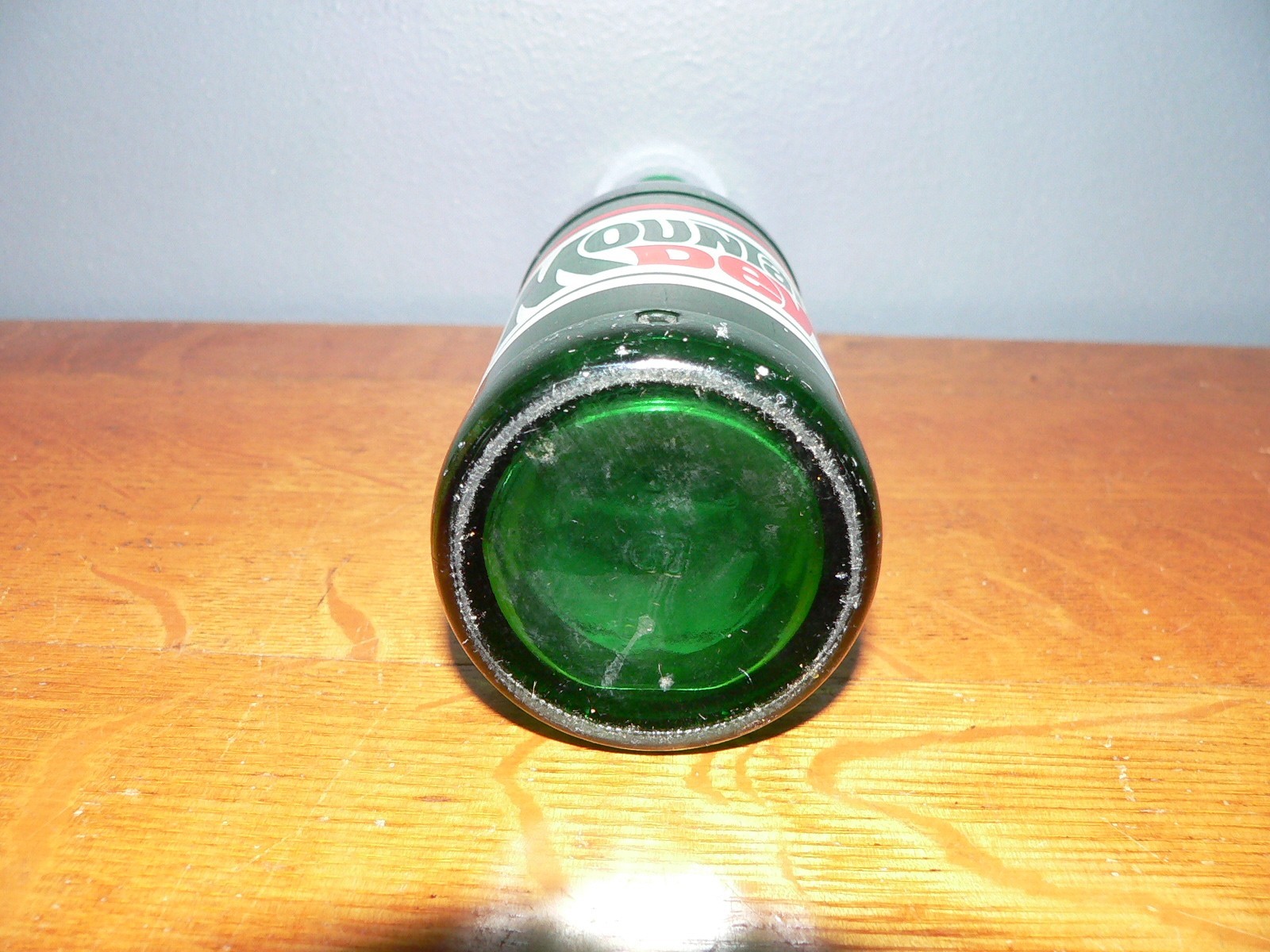 Vintage Mountain Dew Empty 10 oz Bottle with Red & White Classic Logo