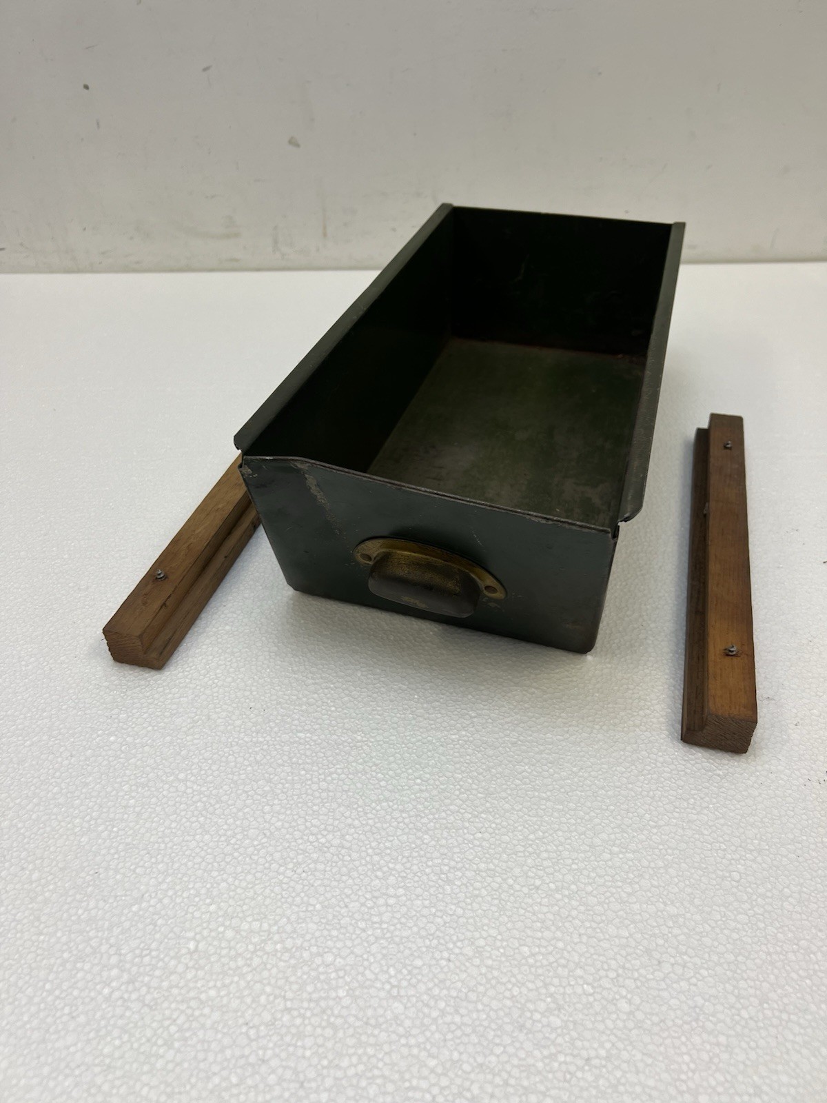 Vintage Metal Drawer UNDER TABLE industrial organizer sewing cabinet parts bin