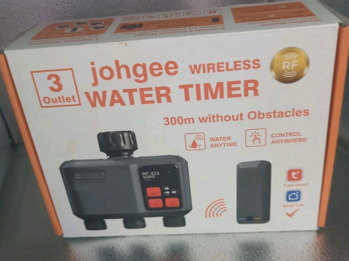 WiFi Sprinkler Timer 3 Zone with 984 Feet RF Gateway, 3 Outlet Smart Water Timer