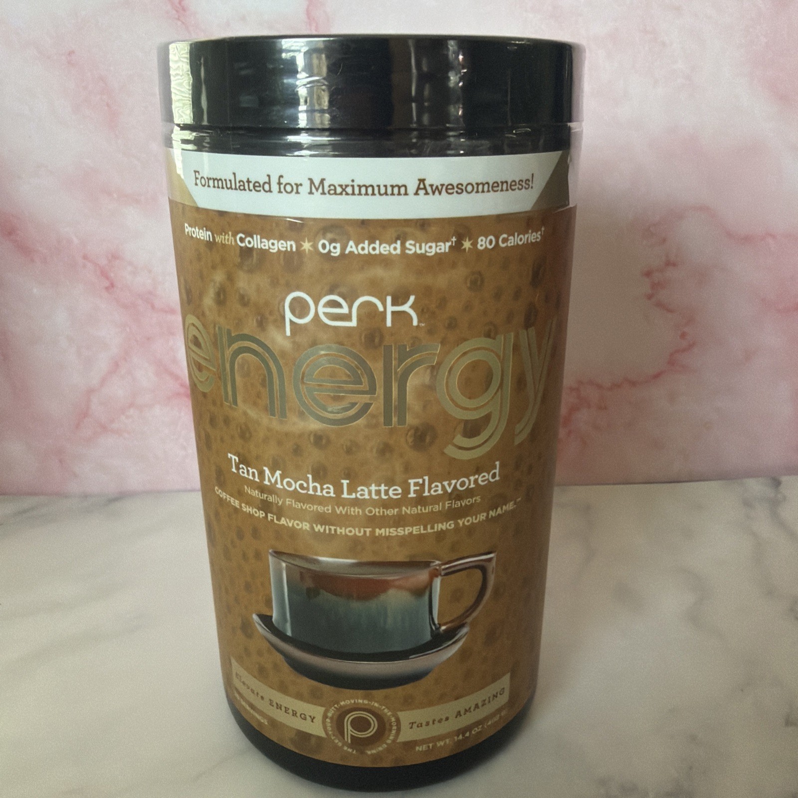 Perk Energy Tan Mocha Latte, 14.18 oz (402 g)