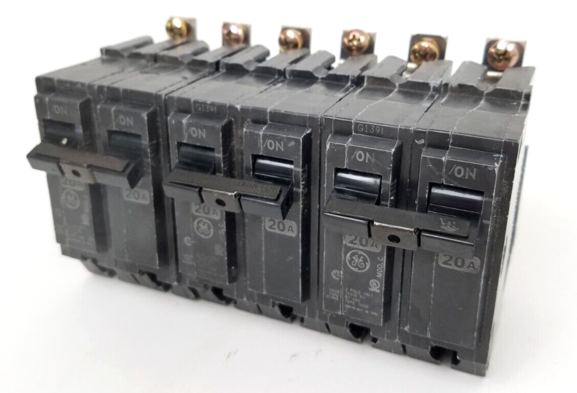 Lot of 3 THQB2120 GE 20 Amp Circuit Breaker *NEXT DAY OPTION*