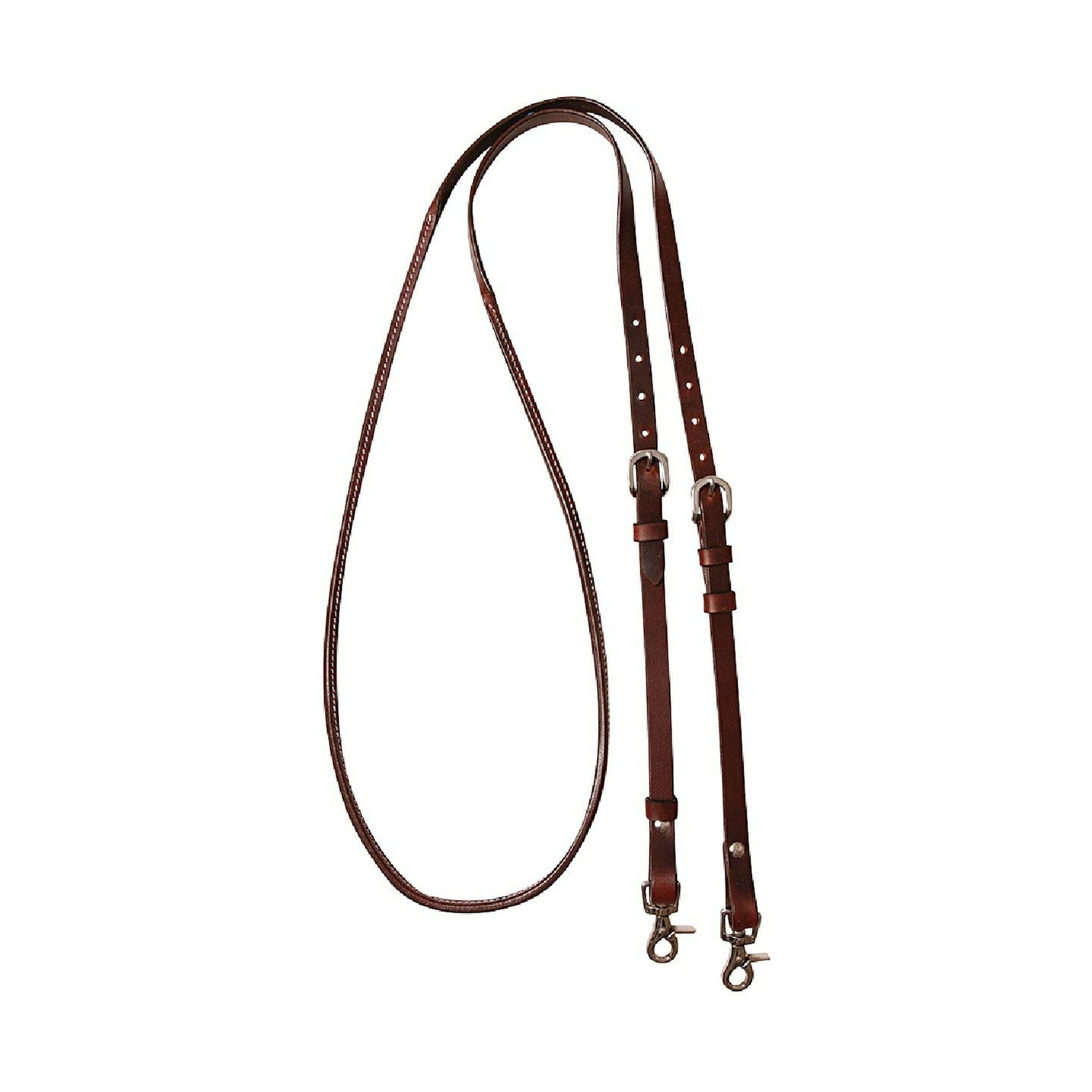 Cashel Company 8 Foot Adjustable Reins w/Rawhide Trim Chocolate 8FT