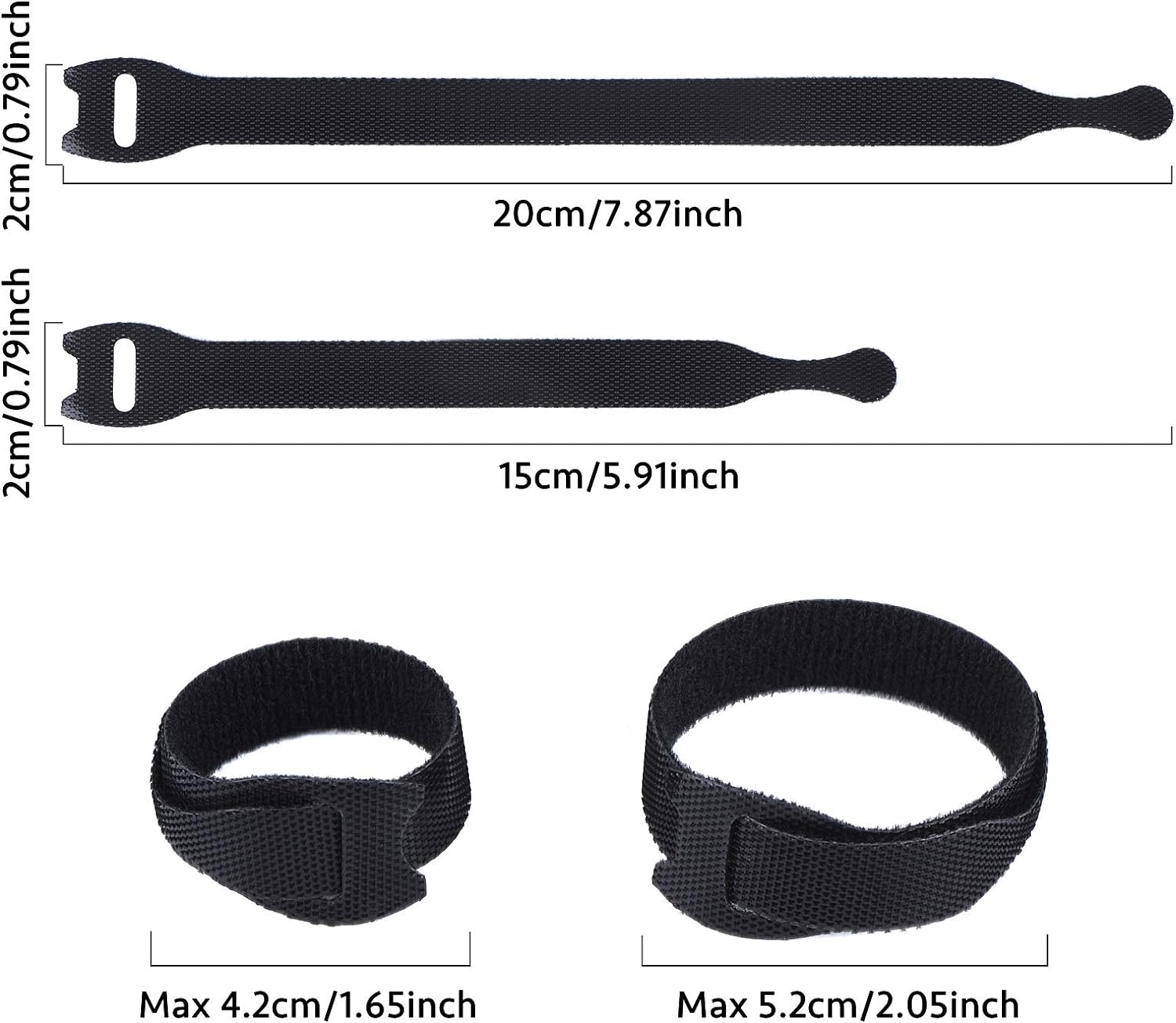 60 Reusable Cable Ties Premium Nylon Adjustable Straps for Smart Cord Management