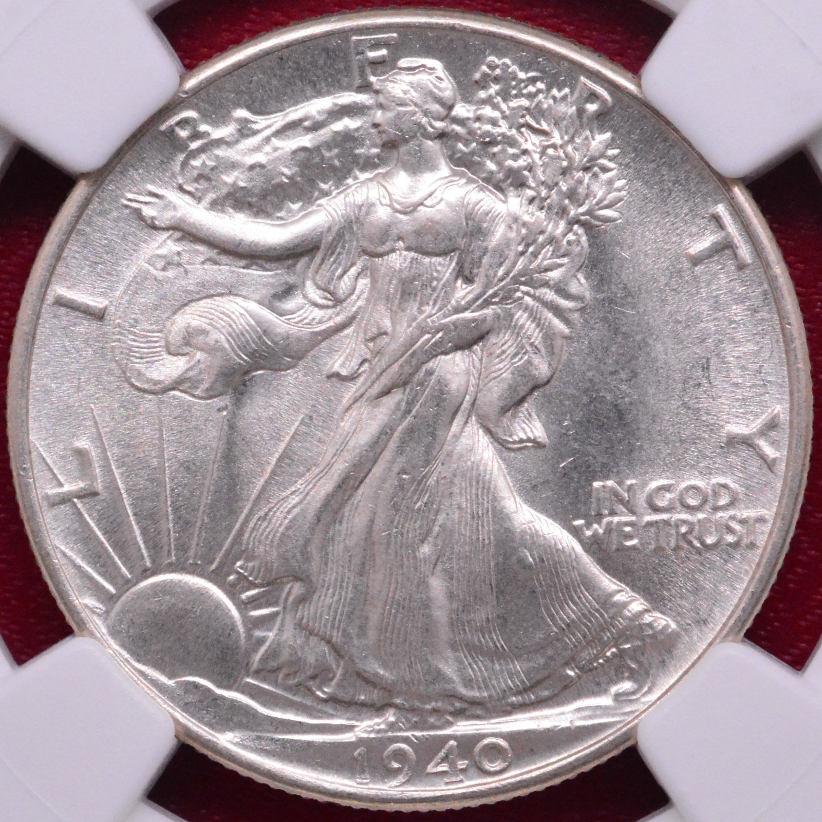 NGC MS-63! 1940 WALKING LIBERTY HALF