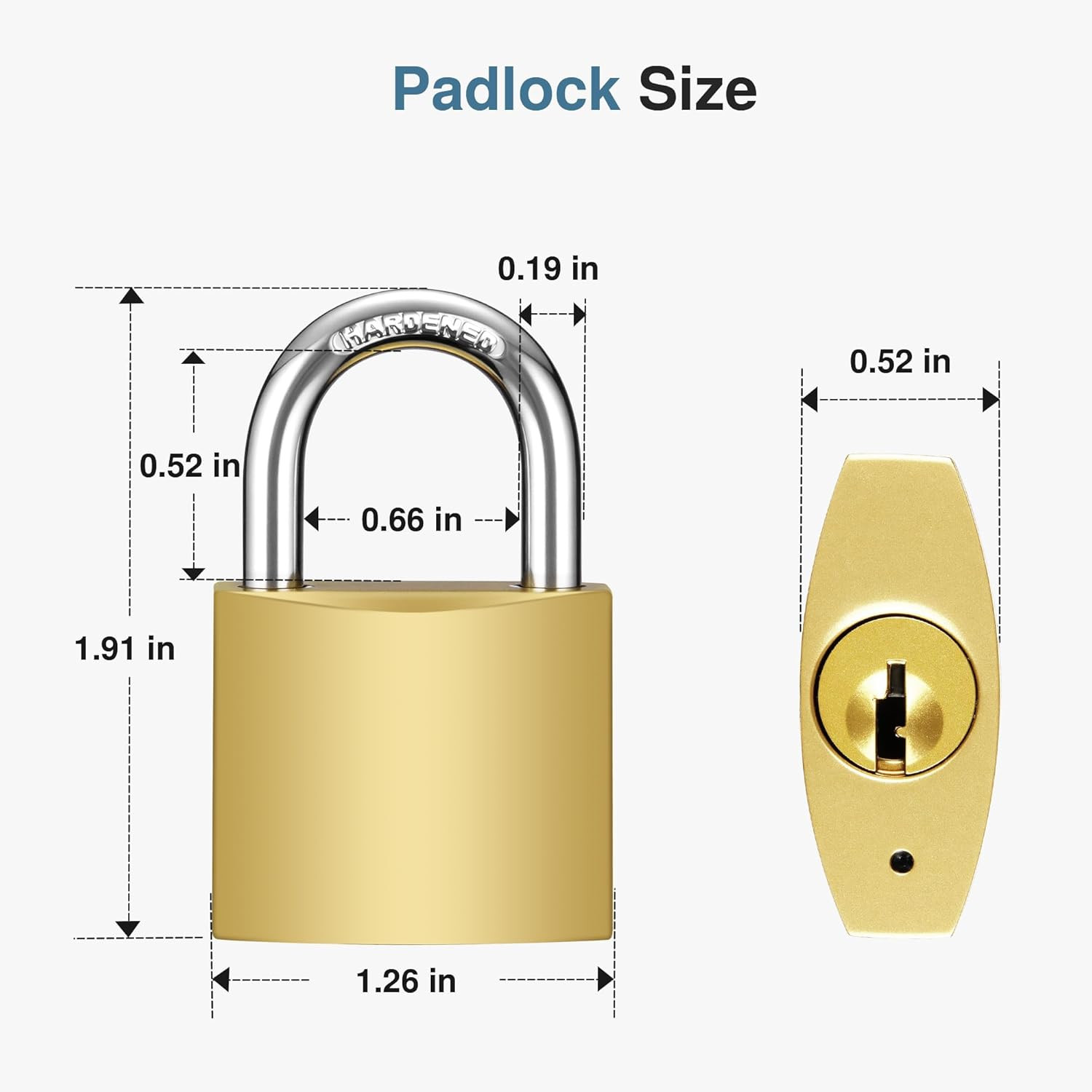 2 Pack Keyed Padlocks 33Mm Small Lock with Keys, 0.86 Inch Locker Lock for Backp