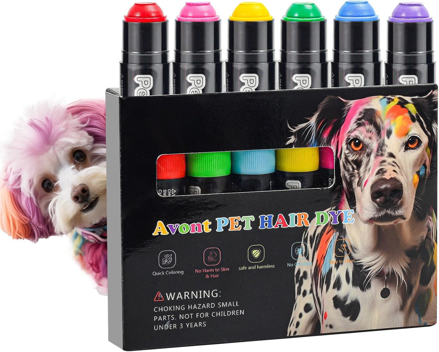 Dog Hair Dye Paint Temporary, Per Fur Markers Non Toxic Safe Hair Color Painting