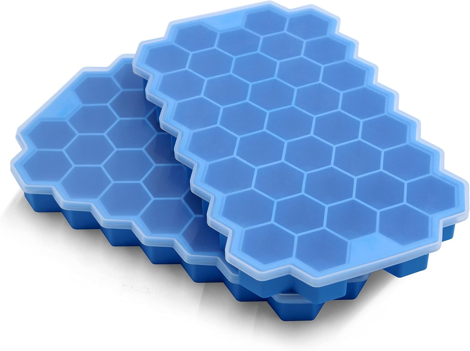 Ice Cube Trays for Freezer with Lid-37 Grid Silicone Ice Cube Tray with Lid for