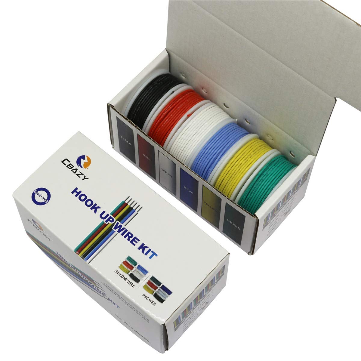 Hook Up Wire Kit stranded Wire Kit 20 Gauge Flexible Silicone Rubber Electric