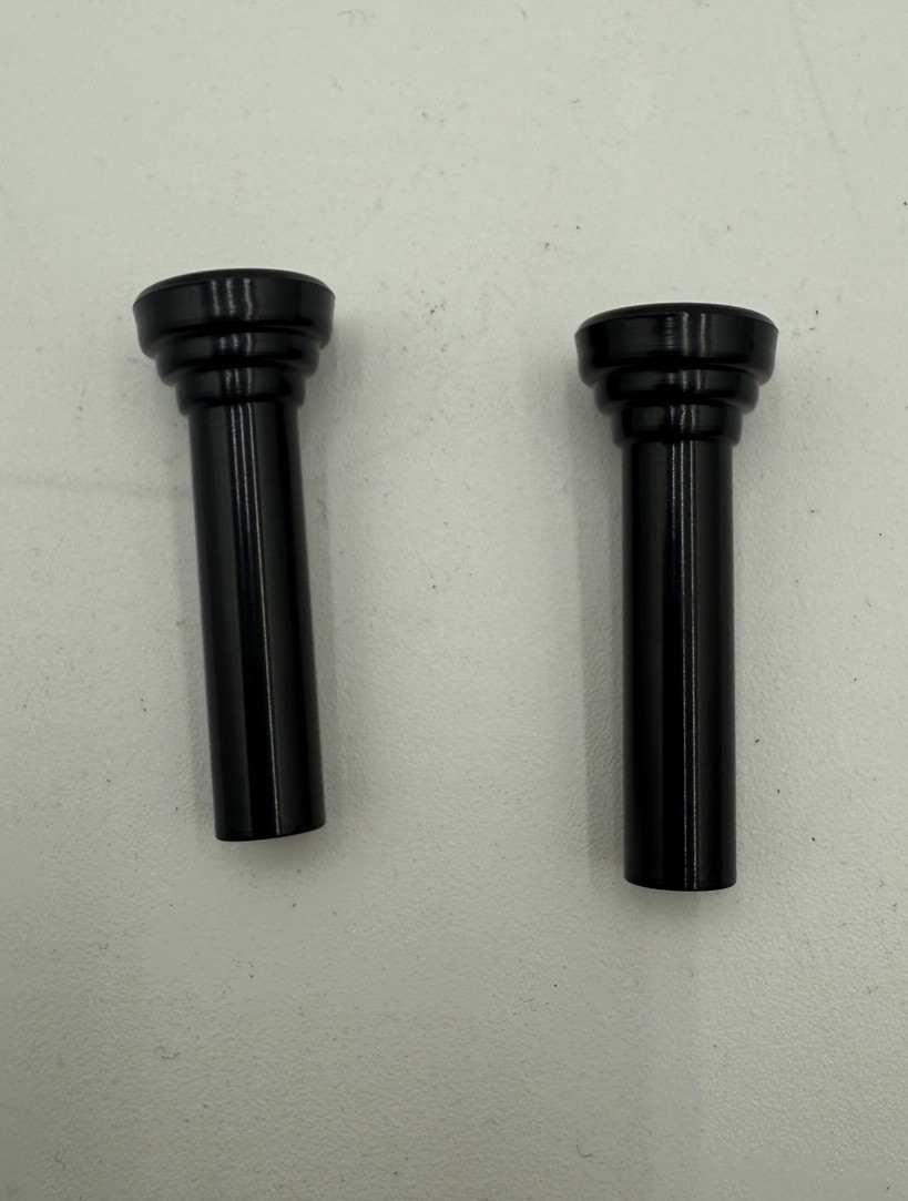 Pair Of 2 Pull Up Push Down Door Lock Rod Knobs Black