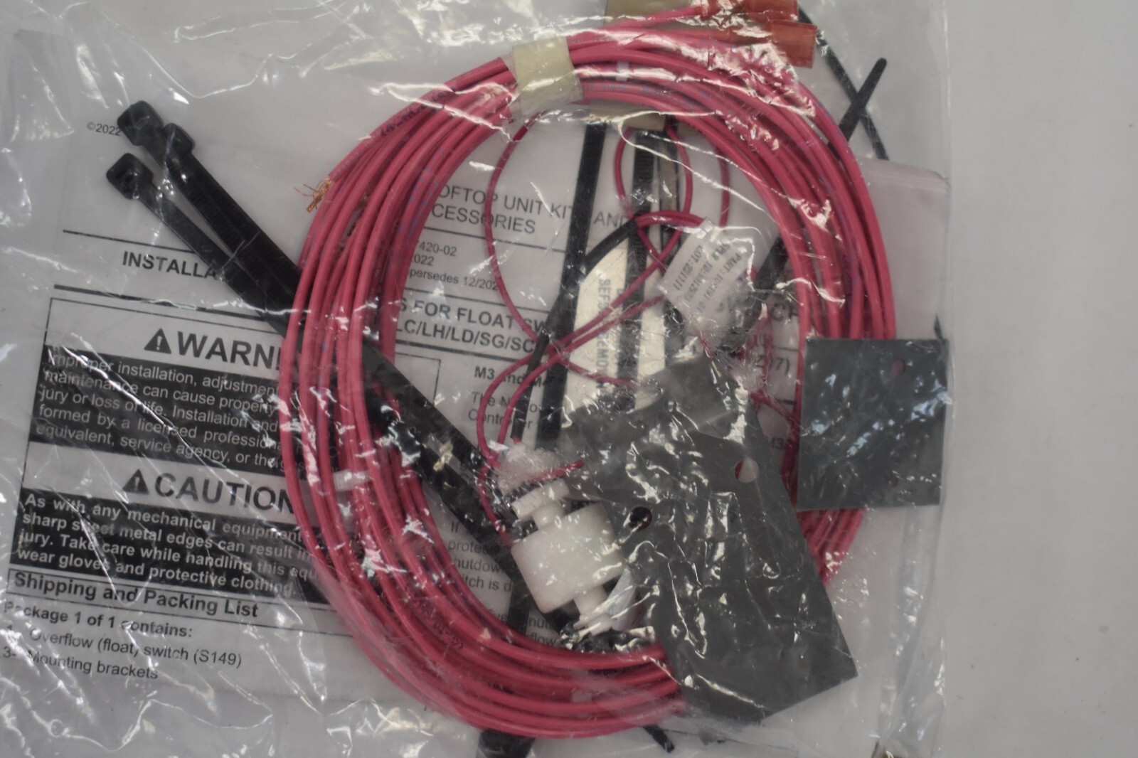 Drain Pan Float Switch Overflow Assembly 602799-08 21Z07 Replacement Unit